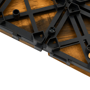 HPW-04 Carreaux de sol extérieurs modernes antidérapants en bois d'acacia avec texture bois massif pour balcon/entrée extérieurs - Product Image 3