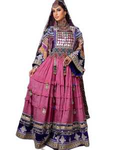 Vestido largo bordado completo de manga larga de buena calidad, tela de terciopelo puro, vestidos afganos de baile Banjara para adultos - Product Image 4