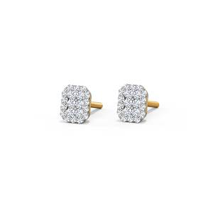Boucles d'oreilles clous en or jaune 14k/18k avec diamants de laboratoire, tendance, haute qualité, pour filles et femmes, jolies, bijoux en gros - Product Image 5