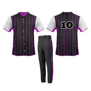 Uniformes de Béisbol para Hombre OEM, Cómodos y Transpirables, 100% Poliéster, con Secado Rápido, Impresión por Sublimación Completa Personalizada - Product Image 1