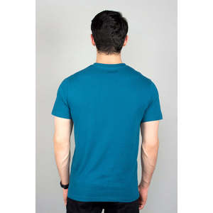 Low MOQ Custom Logo Men's Sea Green Silk Screen <b>Printed</b> Casual Crew Neck Shirt 100% Cotton Poplin Fabric Breathable - Product Image 5