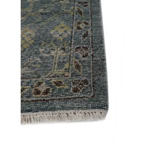 Alfombra de Lana Anudada a Mano Azul Viscaya 9x12 Rectangular con Patrón de Medallón, Altura 10mm, para Hogar, Sala de Estar, Dormitorio para Adolescentes - GS-7227 - Product Image 4