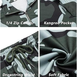 Sublimation personnalisée Ensemble de survêtements 2 pièces pour hommes Jogging Sweatsuit Offre Spéciale Workout Quarter Zip Suit - Product Image 3