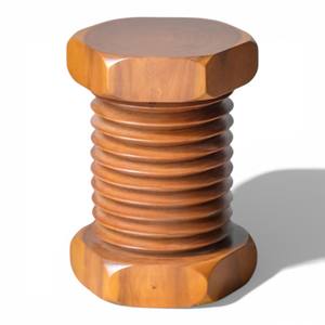 Taburete de Madera Maciza Resistente Hecho a Mano con Diseño Rústico para Decoración del Hogar, Muebles de Estilo Rústico, Entrada, Dormitorio, Asiento Decorativo - Product Image 1