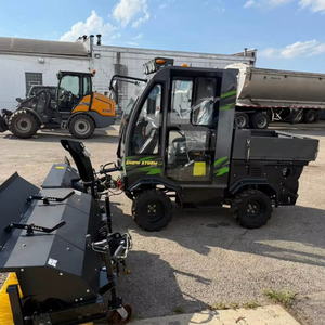 Livraison gratuite Mini tracteur chargeur souffleuse à neige 4 roues motrices Balayeuse utilitaire Souffleuse à neige et charrue Chargeur hydraulique Machine à souffler la neige - Product Image 3