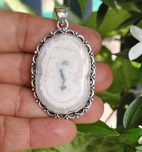 Colgante de ágata colorido Druzy Natural de calidad superior, colgante de cristal de geoda de piedras preciosas talladas más vendido para regalo de collar - Product Image 5