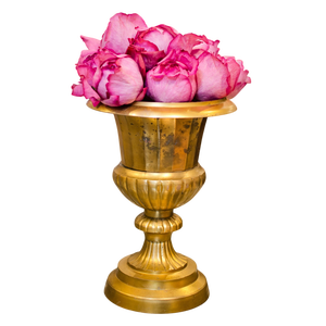 Jarrón de Metal Dorado para Decoración del Hogar, Macetas de Trompeta, Decoración Elegante para Bodas, Cumpleaños, Regalo Perfecto - Product Image 1