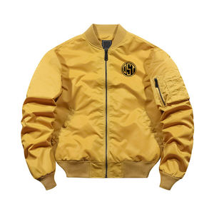 Vestes pour hommes vente en gros printemps patché US Oliver vert satin hommes Bomber veste pilote veste - Product Image 6