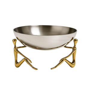 Top Trending Easy Clean Food Grade Metal Nut Bowl Plato de fruta de latón de acero inoxidable para servir de comedor personalizado para Home Hotel - Product Image 4