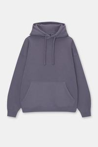 Vente en gros 100% coton pull à capuche surdimensionné pour hommes pour violet brume couleur thermique hiver Style solide motif Logo personnalisé imprimé - Product Image 6