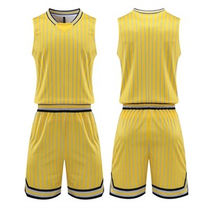 <b>Basketball</b> Jersey Set Child Men <b>Basketball</b> Clothes Stripe Sportswear Training Vest Shorts Suit Team Uniform Custom - Product Image 3