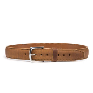 Ceinture en cuir marron pour homme avec boucle à ardillon, style décontracté, boucle en acier, accessoire de ceinture - Product Image 5