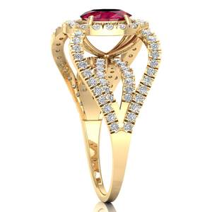 Anillo Solitario de Diamante con Certificado GRA de Plata de Ley 925 de Diseño Personalizado REYES, Corte Ovalado, Gema de Rubí de 0.75 Quilates, Joyería Fina - Product Image 3