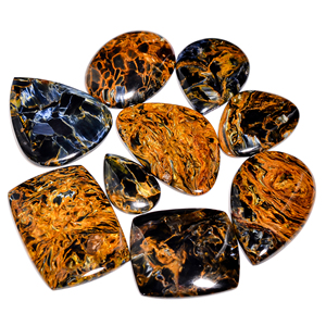 Cabujón de piedras preciosas sueltas de Pietersite Natural de alta calidad, piedra preciosa de cuarzo de tamaño mixto para la fabricación de joyas - Product Image 1