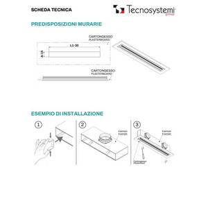 Diffuseur linéaire en aluminium Tecnosystemi avec amortisseur et registres et grilles de déflecteur central à 1 fente - Product Image 2