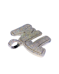 Pendentif personnalisé en argent sterling 925 avec nom, grand bijou hip-hop avec plaqué or et cadeau personnalisé, diamants moissanite - Product Image 6