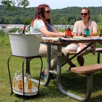 Meilleures ventes, qualité d'exportation, design le plus récent, seau à glace en fer galvanisé, grande capacité, refroidisseur à vin et à bière, accessoires de bar modernes