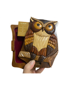 Intarsia-rompecabezas de rana de madera Natural tallada a mano, caja de joyería de madera tallada, regalo, nuevo diseño único - Product Image 1