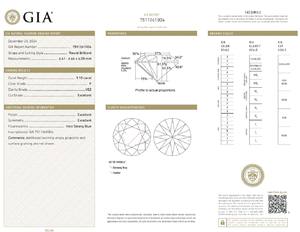 B2B D'VINS JEWELS GIA Certified 1,10 CT Diamante blanco suelto Natural redondo D Color FL FLOW Pureza EX Cut Pulido - Product Image 2