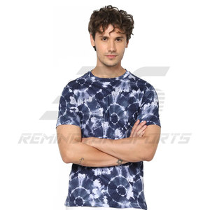 Nuevo estilo de tela de algodón Tie Dye Camisetas cuello redondo camisetas impresas al por mayor mejor precio Tie Dye camisetas - Product Image 5