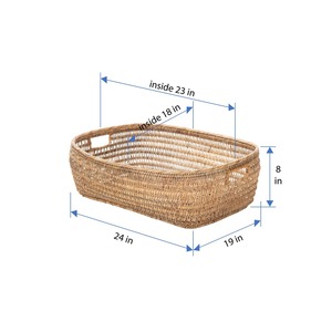 Open-woven rattan <b>basket</b> Handmade Storage <b>Basket</b> Wholesale eco-friendly Made in Viet Nam - Product Image 2