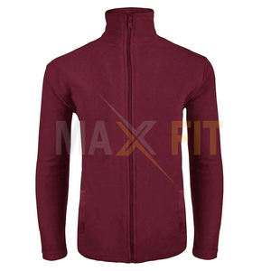 Chaqueta de lana cortavientos de invierno de alta calidad personalizada 2024 para hombre lona Polar con cuello levantado de MAXFIT ENTERPRISES - Product Image 3