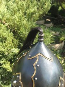 Casque d'enterrement noir de qualité supérieure, cadeau de casque artisanal pour Cosplayer | Décoration intérieure par Edge Knives - Product Image 3