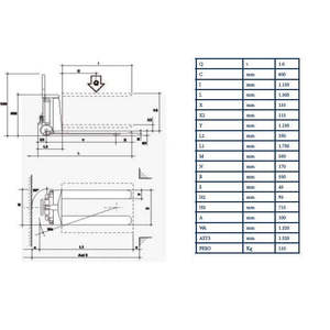 รถยกพาเลทสแตนเลส TRINOOX A316 แบบแพนโทกราฟ - Product Image 2