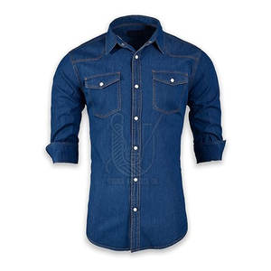 Camisa de Mezclilla Casual para Hombre, de Alta Calidad, al Mejor Precio, Corte Ajustado, 100% Algodón, Transpirable, Color Personalizado - Product Image 2