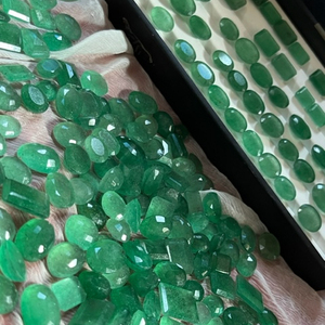 Cabujón de cuarzo fresa Natural de calidad AAA, piedra Natural verde suelta, juego de Color hecho a mano en forma de tamaño mixto tratado térmicamente - Product Image 4