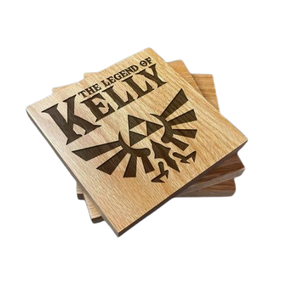 Planches de service en bois Noyer Boisson chaude et froide Palette en bois Sous-verres pour la faune Sous-verres personnalisés pour boissons - Product Image 1