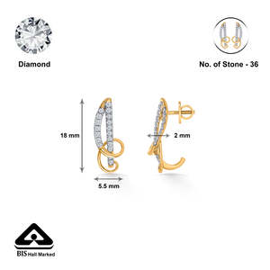 Boucles d'oreilles clous en or 14 carats plaqué rhodium avec diamant taille princesse et perle pour femme - Product Image 5