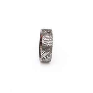 Anillo Burraq Clásico de Acero de Damasco Hecho a Mano con Caja de Anillo, Regalo Perfecto para Papá, Esposo, Novio, Soporte OEM, Personalización - Product Image 3