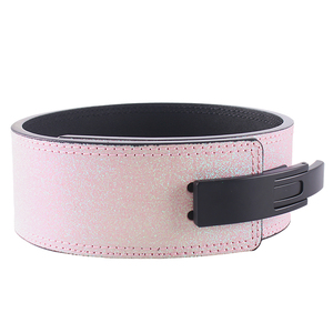 High Impact Cow Hide Leather <b>Waist</b> Support Belt Custom Gym Lever Fitness Belt Powerlifting Weightlifting Bodybuilding Workout - Product Image 3