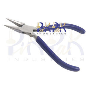 Alicates de punta de cadena de 115mm, mordazas lisas, manijas de PVC, junta de caja para fabricación de joyas, manualidades, aguja, pesca, OEM - Product Image 2