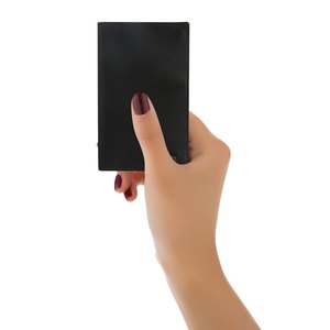Minimalist <b>RFID</b> Passport <b>Wallet</b> <b>for</b> <b>Men</b>-Genuine Leather Front Pockets Black - Product Image 2