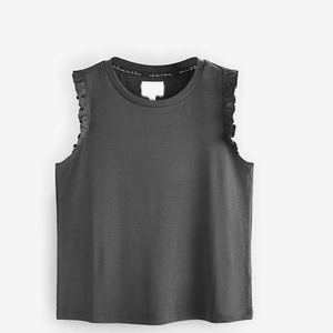 Pijamas de punto cómodos para mujer con cintura elástica, logotipo frontal, estilo clásico, tela suave, pantalones cortos de verano - Product Image 2