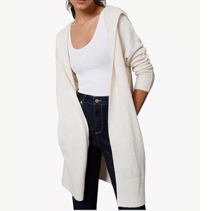 Ropa gruesa de peso pesado hecha a medida para mujer, cárdigan informal, ropa de abrigo, cárdigan alargado resistente al agua para invierno, sudaderas con capucha - Product Image 3