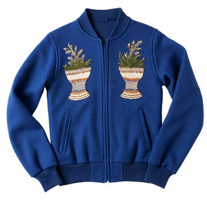 Women's Crop <b>Wool</b> Varsity Jackets Solid Color College <b>Wool</b> Jacket Ladies Autumn Winter Print Embroidery Short Varsity Jackets - Product Image 2