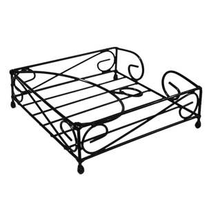 Customized Elegant Black Handcrafted <b>Metal</b> Wire Napkins Organizer Premium Tissue Holder <b>Storage</b> Stand for Dinnerware - Product Image 3