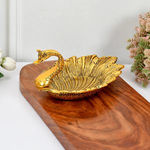 Bandeja de oro para servir de lujo con diseño de forma de pato fundido de Metal con bandeja para servir Barware, bandejas decorativas para servir alimentos de diseñador - Product Image 3