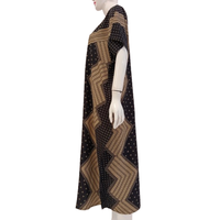 Robe de maison kaftan pour femmes grandes tailles, design simple, nettoyage à sec, coupe ample, matière en rayonne, confort quotidien