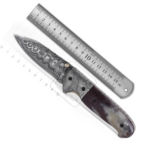 DD-FK-561เหล็กดามัสกัสพับได้สำหรับ EDC กลางแจ้งล่าสัตว์และตั้งแคมป์เครื่องมืออเนกประสงค์ - Product Image 5