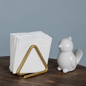 Juego de Servilleteros Triangulares de Metal Dorado Moderno para Mesa de Comedor, Decoración de Cocina, Cafetería y Elegante Recepción de Invitados - Product Image 4