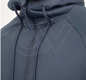 Ropa deportiva de alta calidad, gimnasio, Fitness, correr, hombres, dos piezas, transpirable, con cremallera, chándales con capucha - Product Image 5