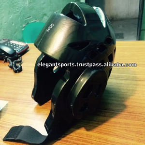 เทควันโดที่มีคุณภาพสูงสีดำสีแดงและสีฟ้าจุ่มโฟมป้องกันศีรษะเคลือบหนัง PU สำหรับผู้ชายป้องกันศีรษะด้วยกีฬาที่สง่างาม - Product Image 3