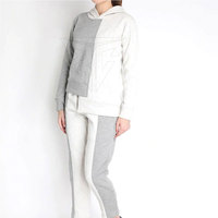 Ensemble de survêtement long à capuche 2 pièces pour femme, motif uni, haut respirant, personnalisable, facile à porter, 100 % coton, haute qualité