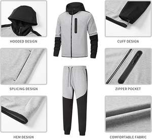 Chándal Deportivo de Primera Calidad con Cierre Completo para Hombre, Chándal Deportivo Personalizado en Oferta, Chándal Informal para Correr en Invierno - Product Image 3