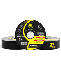 Disques de coupe DELUN de qualité industrielle, lot de 27, 4 1/2 pouces, haute efficacité, disques de coupe de 4,5 pouces pour l'acier inoxydable, pour meuleuses d'angle