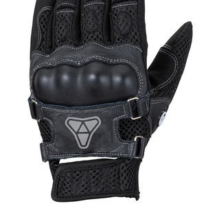 Guantes de Carreras de Cuero Premium con Patrón de Castillo, de Alto Rendimiento, Cierre de Gancho y Bucle en el Puño Corto, Transpirables, de Dedo Completo - Product Image 6